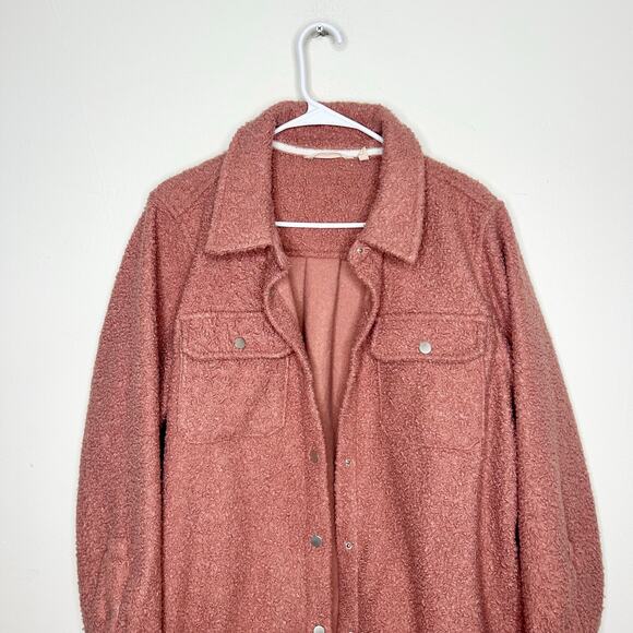 Soft Surroundings Pink Sherpa Shacket - Picture 2 of 5